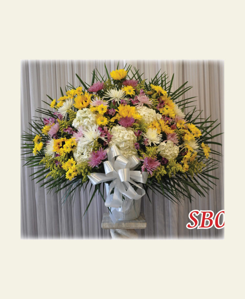 SB0400: Purple, yellow and white standard basket - Floral Fantasy US