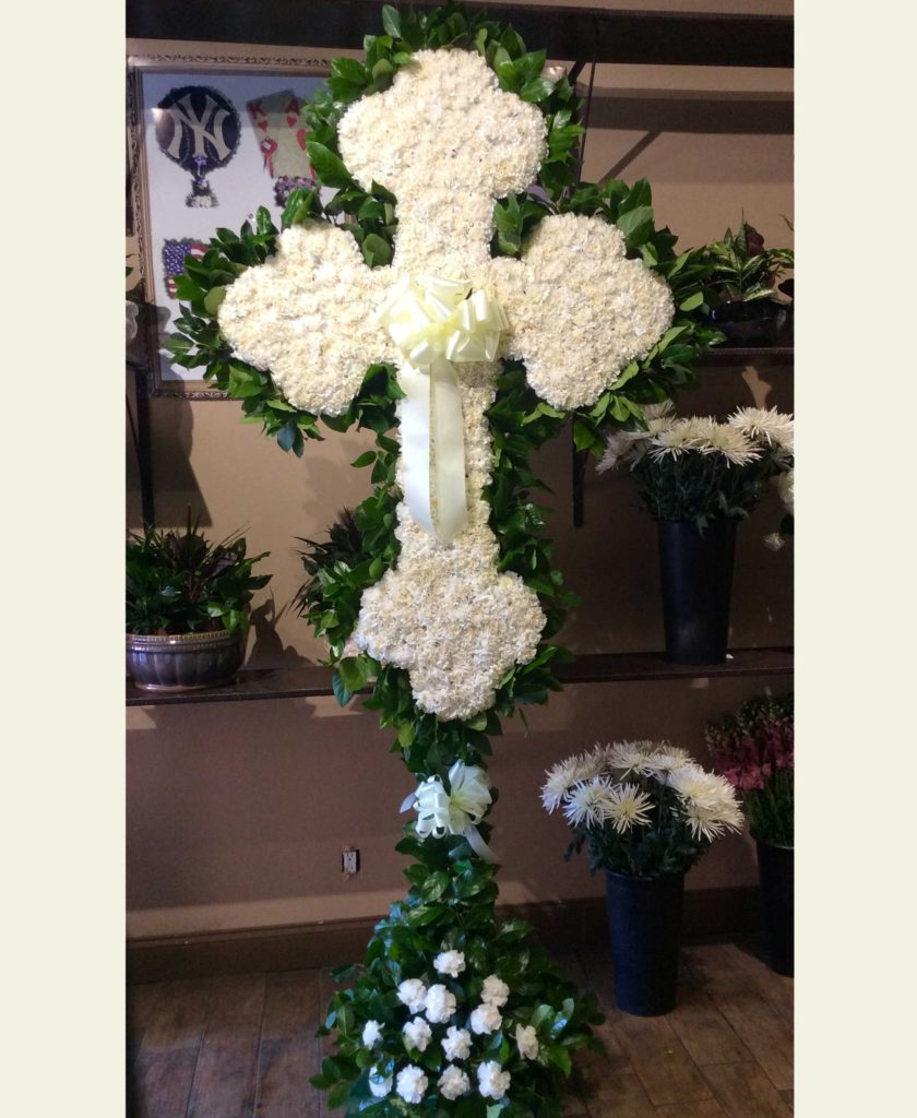 Funeral Cross - Celtic Cross with Green Nimbus in Brooklyn NY - Marine  Florists
